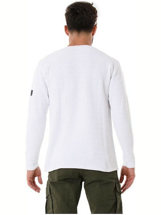 Bellissimo Men's Long Sleeve Sweater White