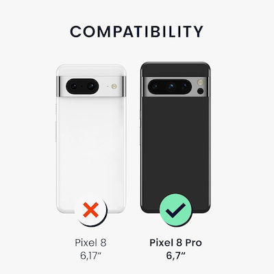 KWmobile Soft Flexible Rubber Silicone Back Cover White (Google Pixel 8 ProGoogle Pixel)