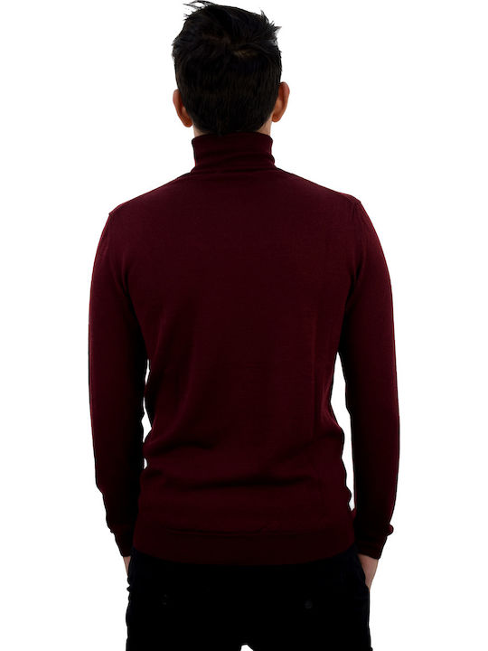 Besilent Man Men's Long Sleeve Sweater Bordeaux