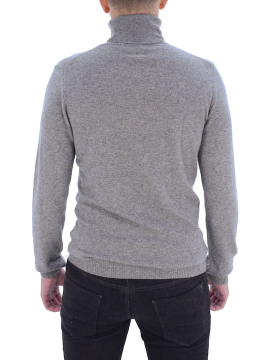 Besilent Man Men's Long Sleeve Sweater Grigio