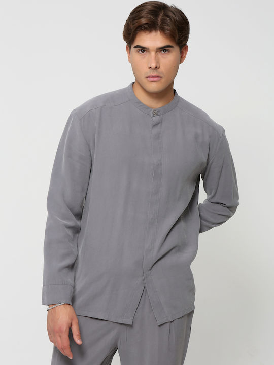 Long-sleeved Shirt Polka Dot Grey