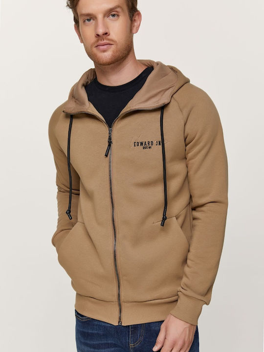 Edward Jeans Men's Hooded Sweatshirt Brown