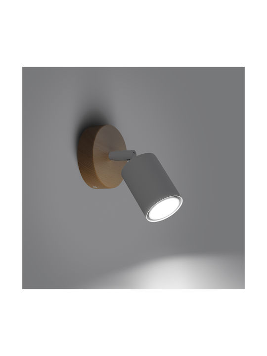 Sollux Einzel Spot mit Fassung GU10 in Weiß Farbe