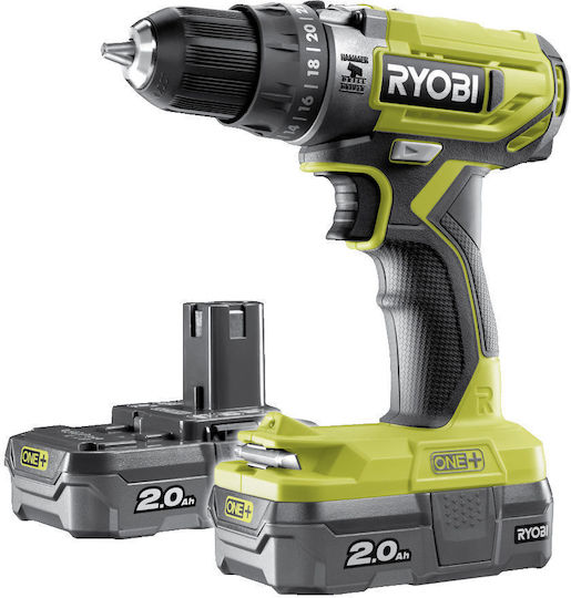 Ryobi R18PD2-220S Κρουστικό Δραπανοκατσάβιδο Μπαταρίας 18V 2x2Ah