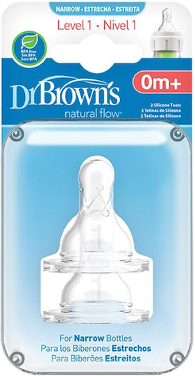 Dr. Brown's Silicone Baby Bottle Teats 2pcs