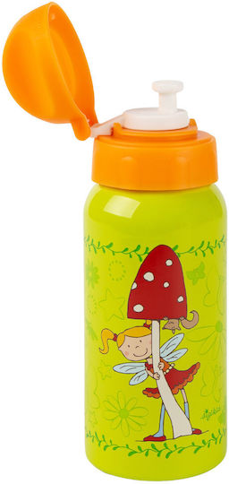 Sigikid Florentina Kids Water Bottle Stainless Steel with Straw Non Spill Green 400ml
