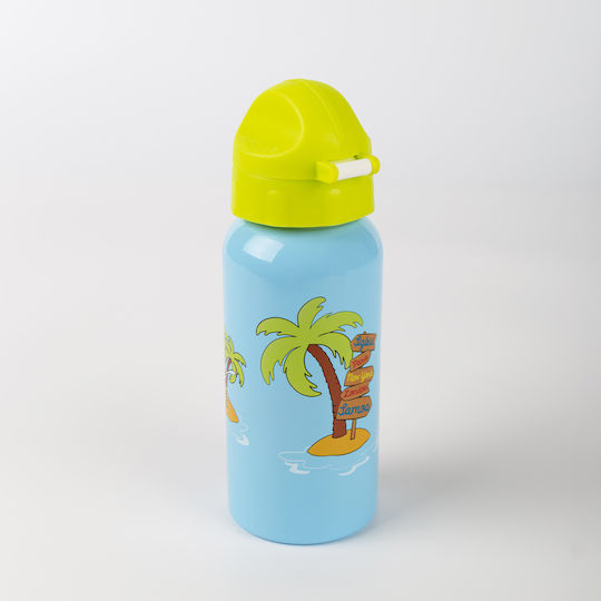 Sigikid Pirate Kids Water Bottle Pirates Stainless Steel with Pop-Up Cap Blue 400ml