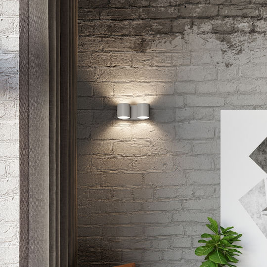 Sollux Orbis 2 Modern Lamp Wall Gray 26x14x14cm