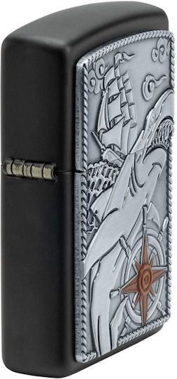 Zippo Αντιανεμικός Αναπτήρας Φλόγας Ship Shark Emblem