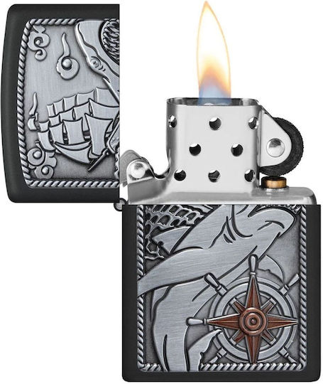 Zippo Αντιανεμικός Αναπτήρας Φλόγας Ship Shark Emblem