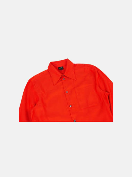 Wesc Men's Shirt Long Sleeve Flannel Lava Red C505375