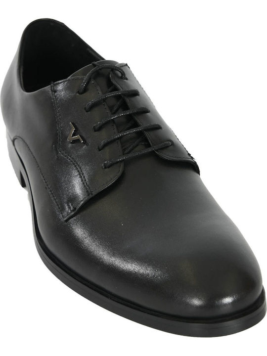 19V69 Men's Leather Dress Shoes Black