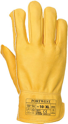 Portwest A271 Safety Glofe Leather Yellow