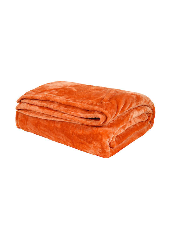 Joli Velvet Blanket Double 220x240cm Orange 001.069 Orange