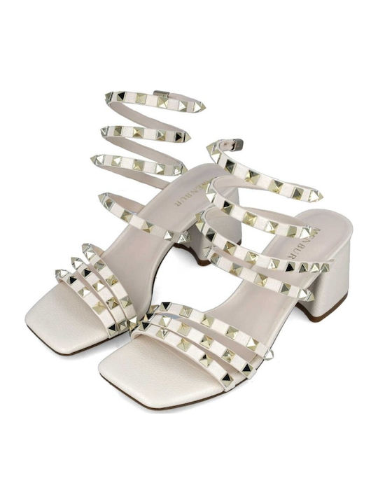 Leder Sandalen Weiß