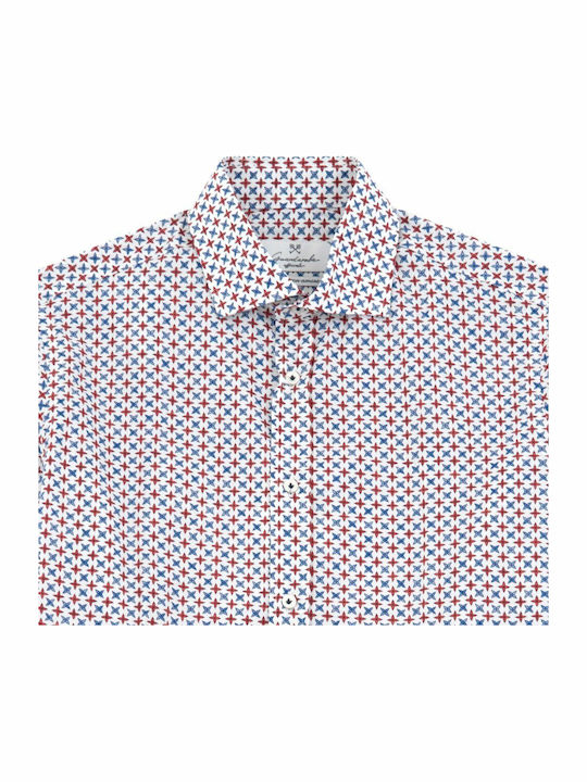Long-sleeved Cotton Shirt Red