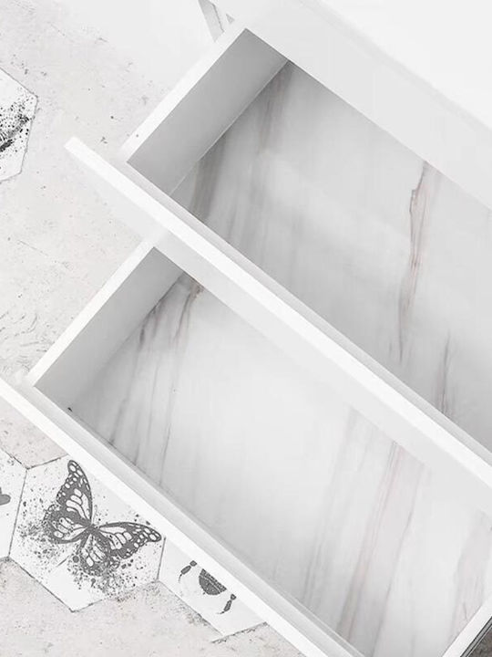 Self-adhesive Wall Mural White 60x300cm