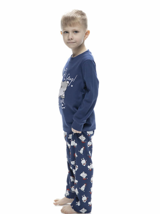 Galaxy Kids Pajamas Cotton Blue 100%