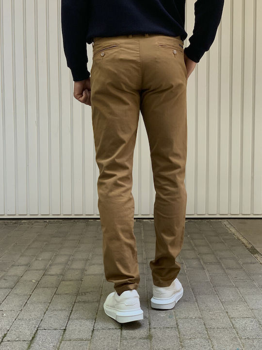 U.S.Grand Polo Club Herrenhose Chino Elastisch in Normaler Passform Camel