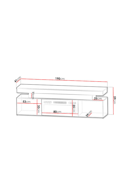 Glossa 2d Черен М190xД41xВ59см