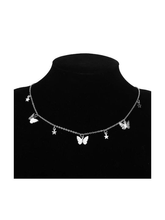 Molf's Necklace with design Butterfly from Silver