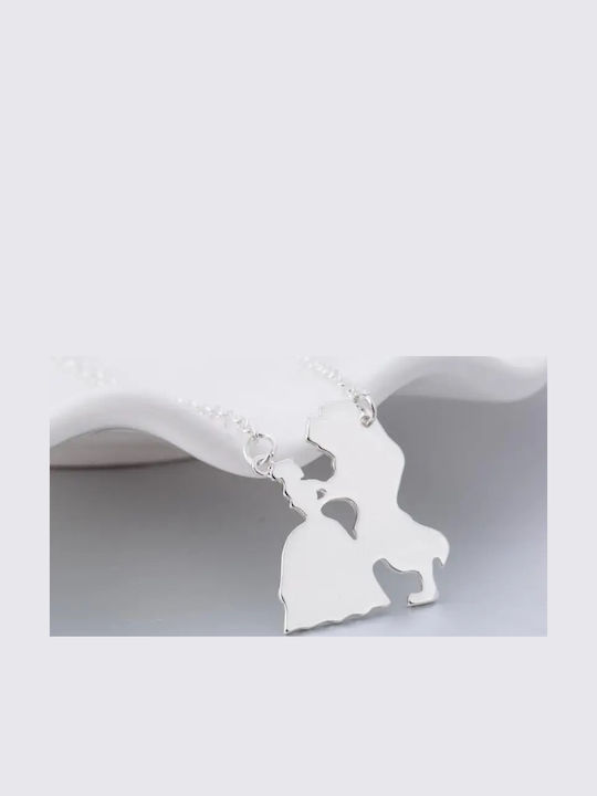 Disney Jewelry Stainless Steel Necklace Chain Beauty Beast Silver