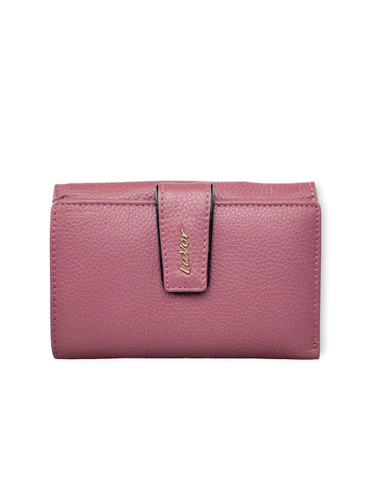 Lavor Small Leather Women's Wallet with RFID Pink