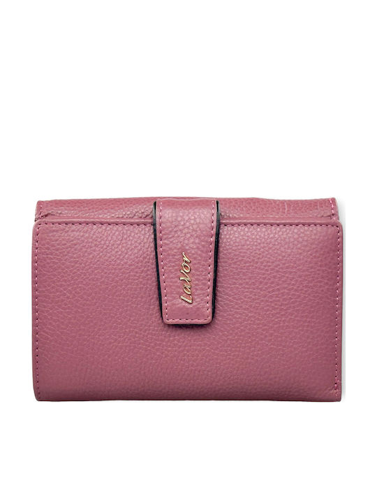 Small Leather Women's Wallet Classic with RFID dusty-pink