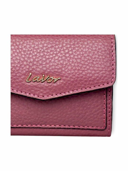 Small Leather Women's Wallet Cards with RFID Pink