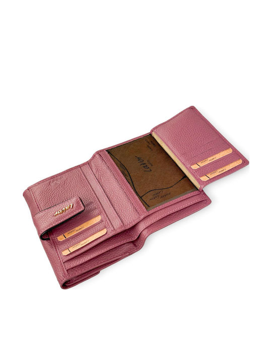 Small Leather Women's Wallet Classic with RFID dusty-pink