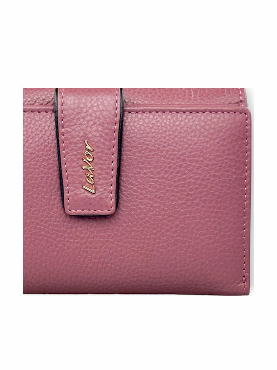 Small Leather Women's Wallet Classic with RFID dusty-pink
