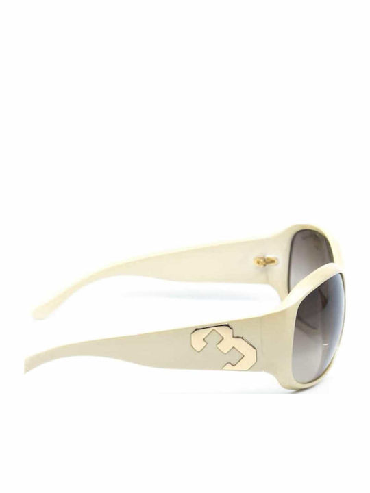 Ralph Lauren Women's Sunglasses with Beige Plastic Frame and Brown Gradient Lens PH8046 517413