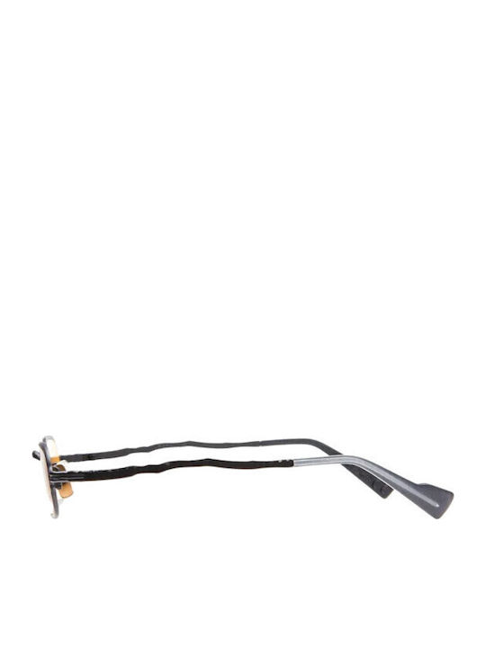 Kuboraum Unisex Γυαλιά Ηλίου με Γκρι Μεταλλικό Σκελετό και Κίτρινο Φακό