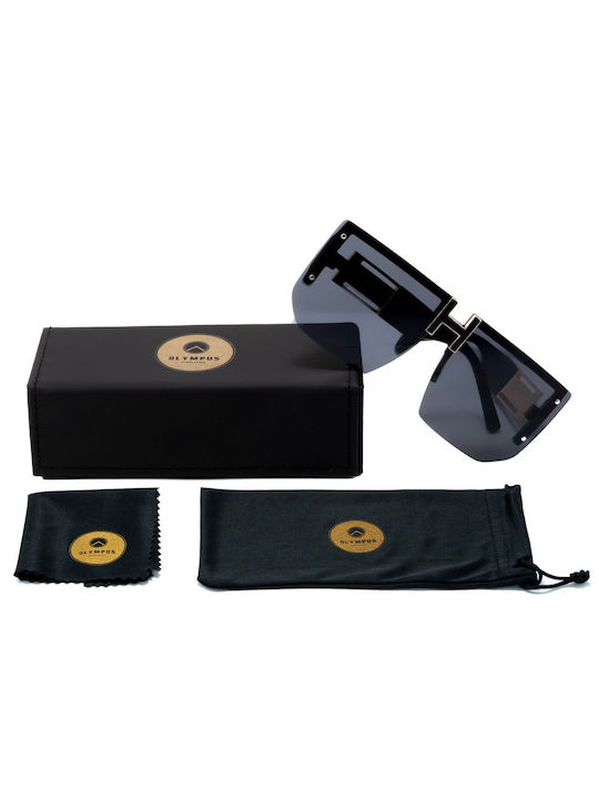 Olympus Sunglasses Sunglasses with Black Plastic Frame and Black Lens