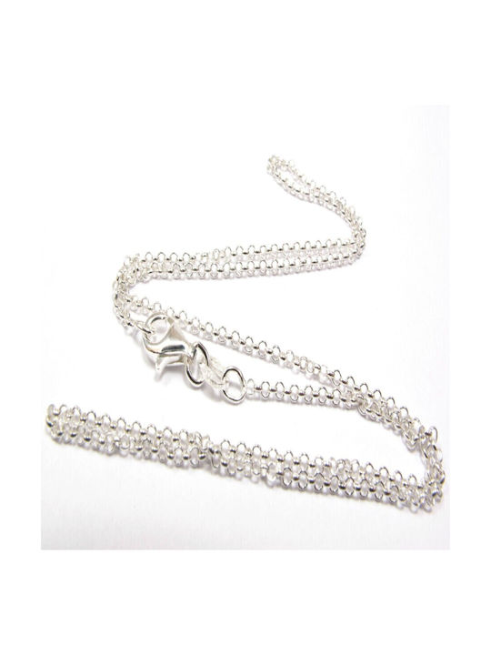 Silver Chain Neck Thin Thickness 1.7mm and Length 50cm