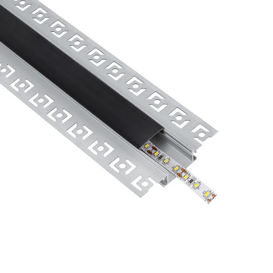GloboStar Walled Aluminum Profile for LED Strip for Drywall 100cm