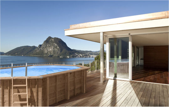 ABATEC Piscină Din Lemn 727x396x138 cm Maro