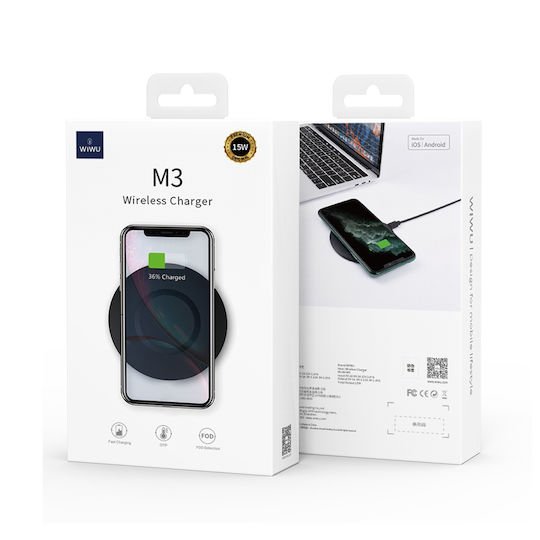Wiwu Wireless Charger (Qi Pad) 15W Blacks (17734)