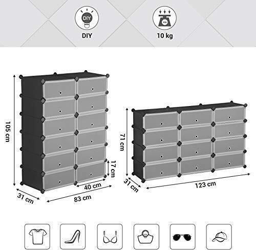 Plastik Schuhschrank 40x30x17cm