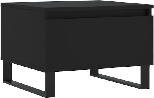 vidaXL Rechteckiger Beistelltisch Aus Holz mit Schubladen Schwarz 2 Stück M50xT46xH35cm