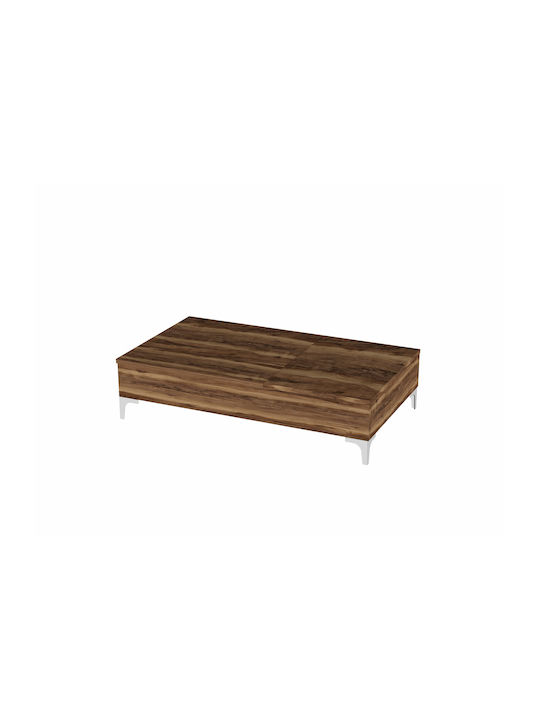 Rectangular Side Table Brezza Wooden with Lifting Mechanism Melamine W69.2xL121xH28cm