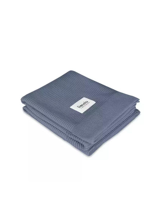Lionelo Blanket Nursery Swaddling Blankets Bamboo Blue Blue 75x100cm