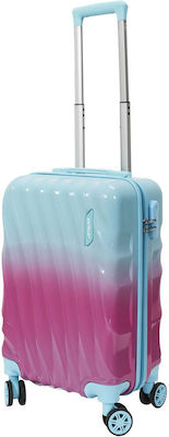 Jet Lag Cabin Travel Suitcase Light Blue with 4 Wheels Height 55cm.