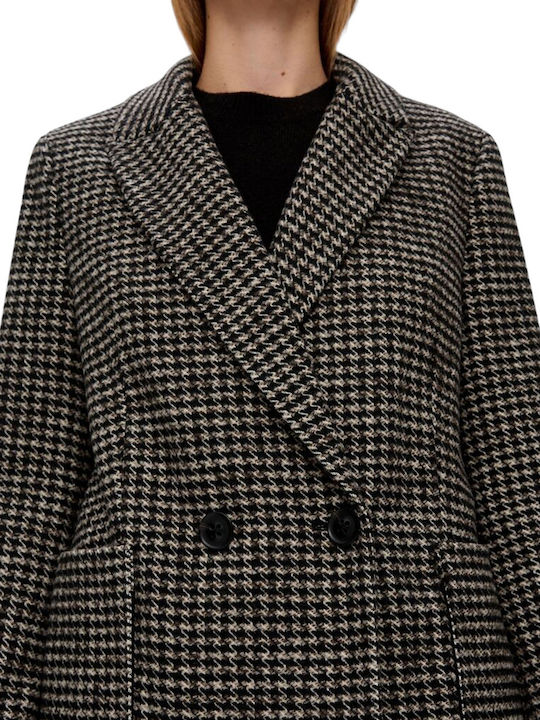 Women's Wool Midi Coat with Buttons