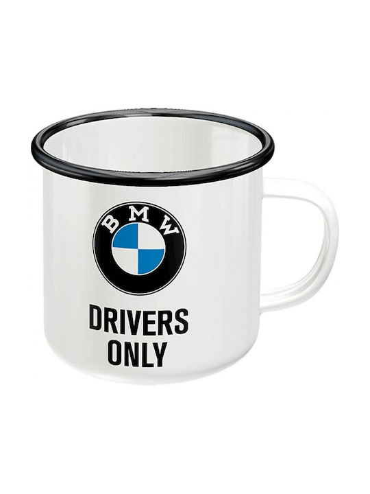 Nostalgic Art BMW - Drivers Only Κούπα Εμαγιέ Λευκή 360ml