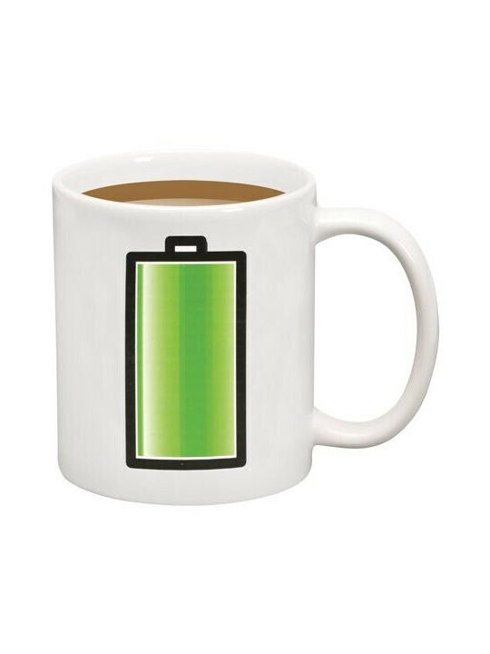 Kikkerland Battery Heat Change Mug Ceramic White CU41