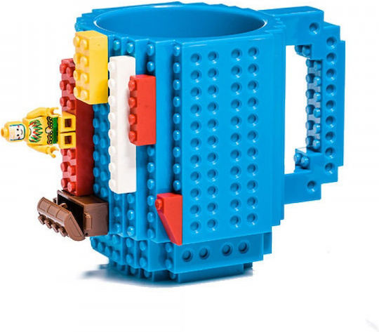Gadget Master Typ Lego Becher Kunststoff Blau 350ml