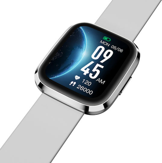 Garett GRC STYLE 41mm Smartwatch mit Pulsmesser (Silber)