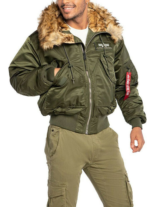 Χειμωνιάτικο Μπουφάν Bomber Χακί