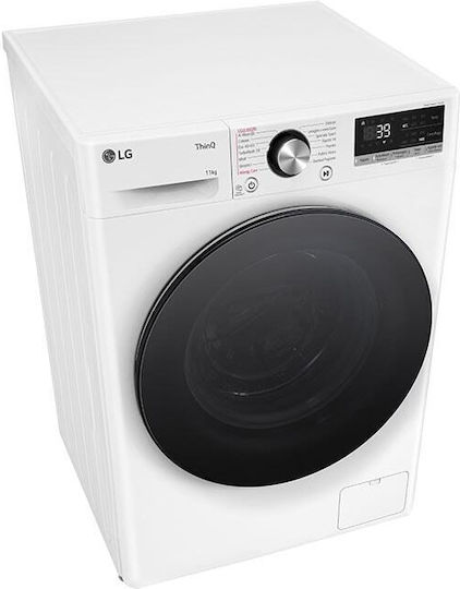 LG Πλυντήριο Ρούχων 11kg με Τεχνολογία Ατμού 1400 Στροφών AI DD F4R7011TSWB